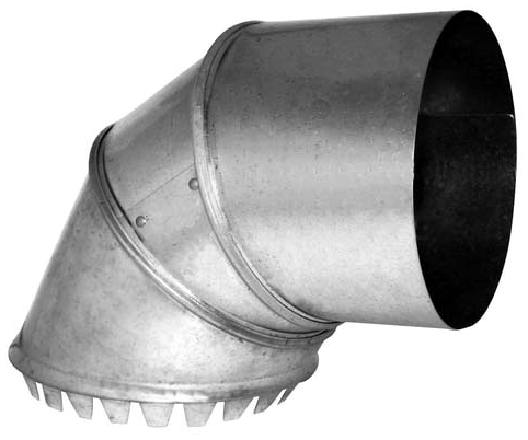 2 1/4x12x6 round toe kick duct fitting