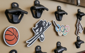 Bottle opener wall mount beer Olympic stickers for sale